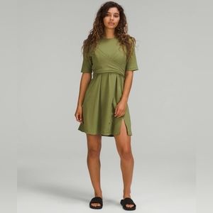 NWT Lululemon Cotton Wrap-Front T-Shirt Dress - Size 2
